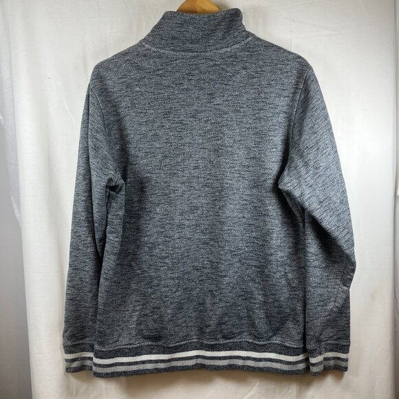 Bruzer Sweater Mens Large Long Sleeve Collared 1/4 Zip Kangaroo Pockets - Picture 2 of 6